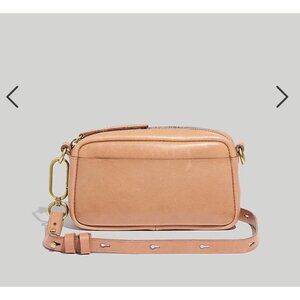 Madewell $118 The Mini Carabiner Crossbody Bag Warm Hickory NC270 Embossed NWOT